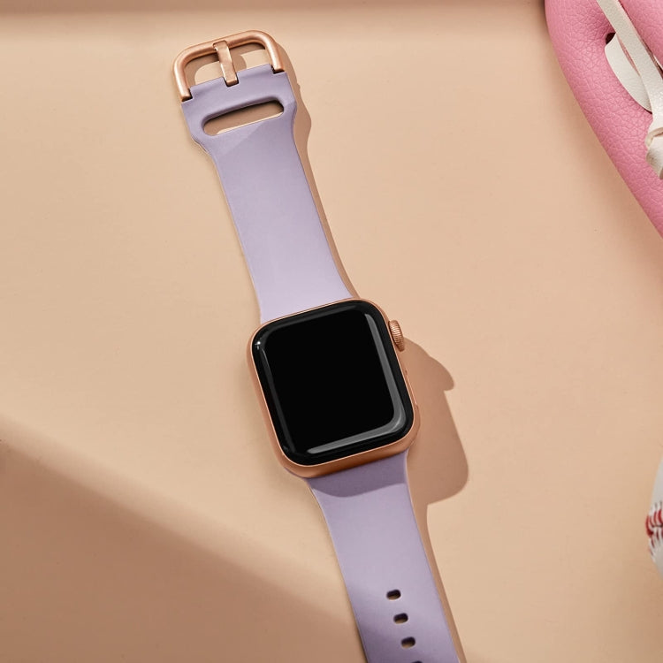 For Apple Watch 38mm Pin Buckle Silicone Watch Band(Baby Purple) - free shipping - PMC TechLife - Order now!