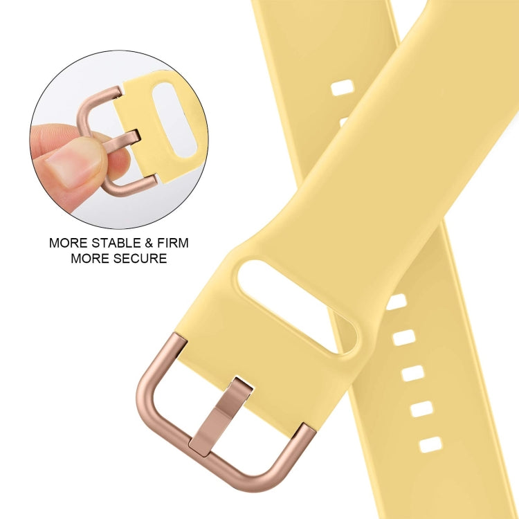 For Apple Watch 38mm Pin Buckle Silicone Watch Band(Yellow) - free shipping - PMC TechLife - Order now!