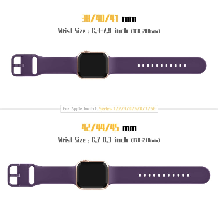 For Apple Watch 38mm Pin Buckle Silicone Watch Band(Dark Purple) - free shipping - PMC TechLife - Order now!