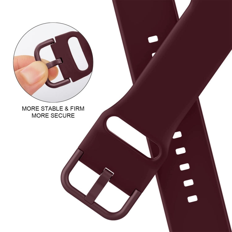 For Apple Watch Ultra 2 49mm Pin Buckle Silicone Watch Band(Wine Red) - Watch Bands by PMC TechLife | Online Shopping South Africa | PMC TechLife