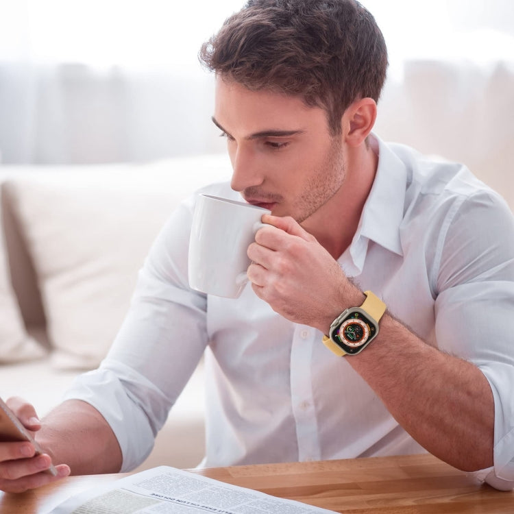 For Apple Watch Ultra 2 49mm Pin Buckle Silicone Watch Band(Light Orange) - free shipping - PMC TechLife - Order now!