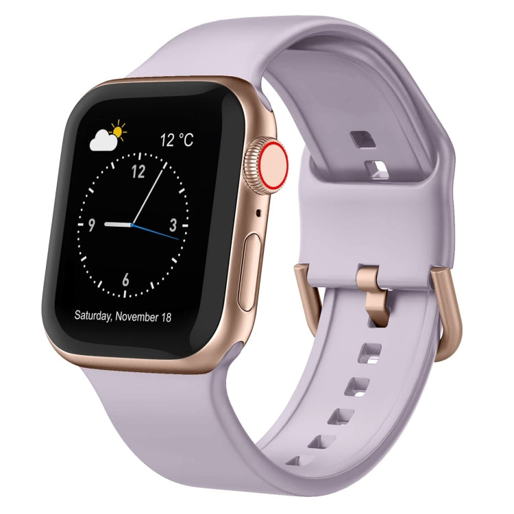 For Apple Watch SE 2023 40mm Pin Buckle Silicone Watch Band(Baby Purple) - free shipping - PMC TechLife - Order now!