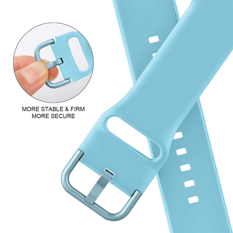 For Apple Watch SE 2023 40mm Pin Buckle Silicone Watch Band(Light Blue) - free shipping - PMC TechLife - Order now!