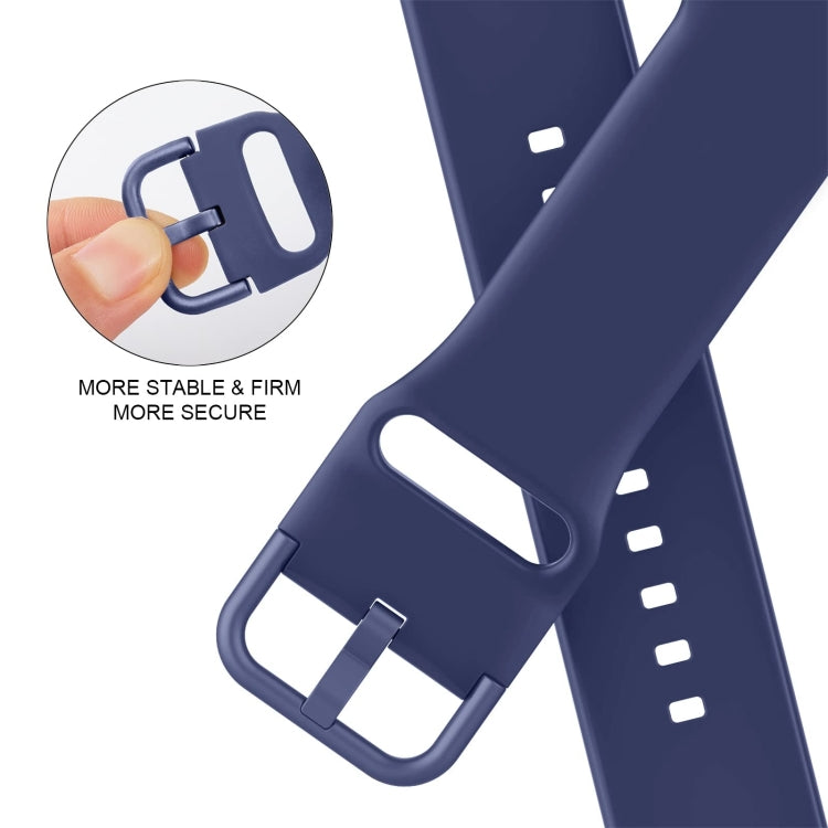 For Apple Watch SE 2023 40mm Pin Buckle Silicone Watch Band(Violet Gray) - Watch Bands by PMC TechLife | Online Shopping South Africa | PMC TechLife