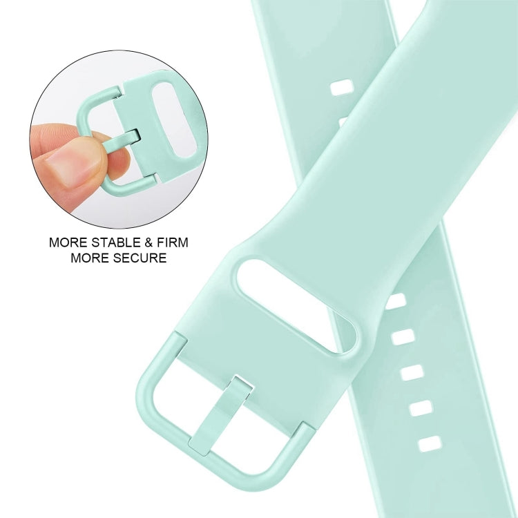 For Apple Watch Series 10 46mm Pin Buckle Silicone Watch Band(Mint Green) - free shipping - PMC TechLife - Order now!