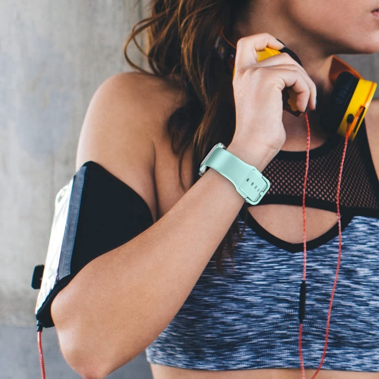 For Apple Watch Series 10 46mm Pin Buckle Silicone Watch Band(Mint Green) - free shipping - PMC TechLife - Order now!