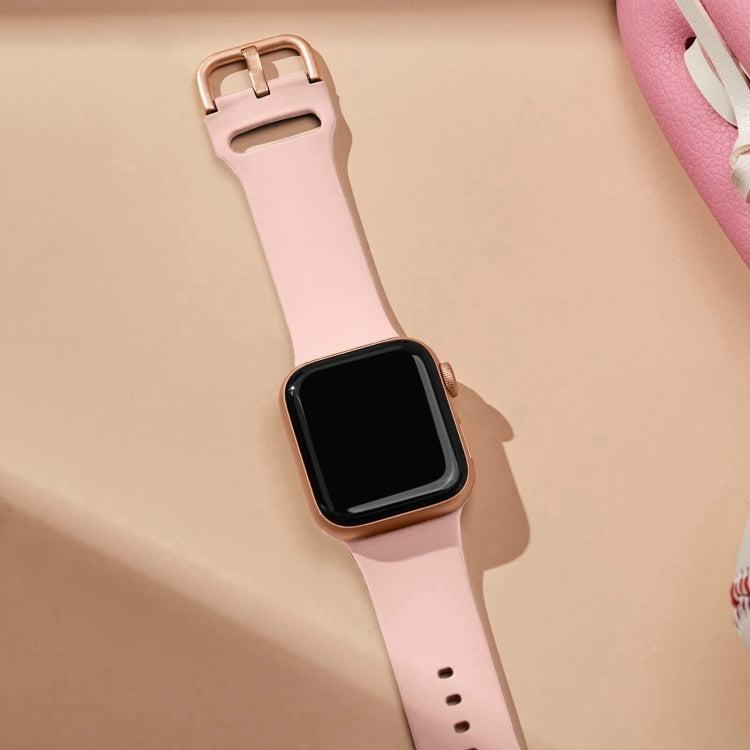 For Apple Watch Series 10 46mm Pin Buckle Silicone Watch Band(Pink) - free shipping - PMC TechLife - Order now!