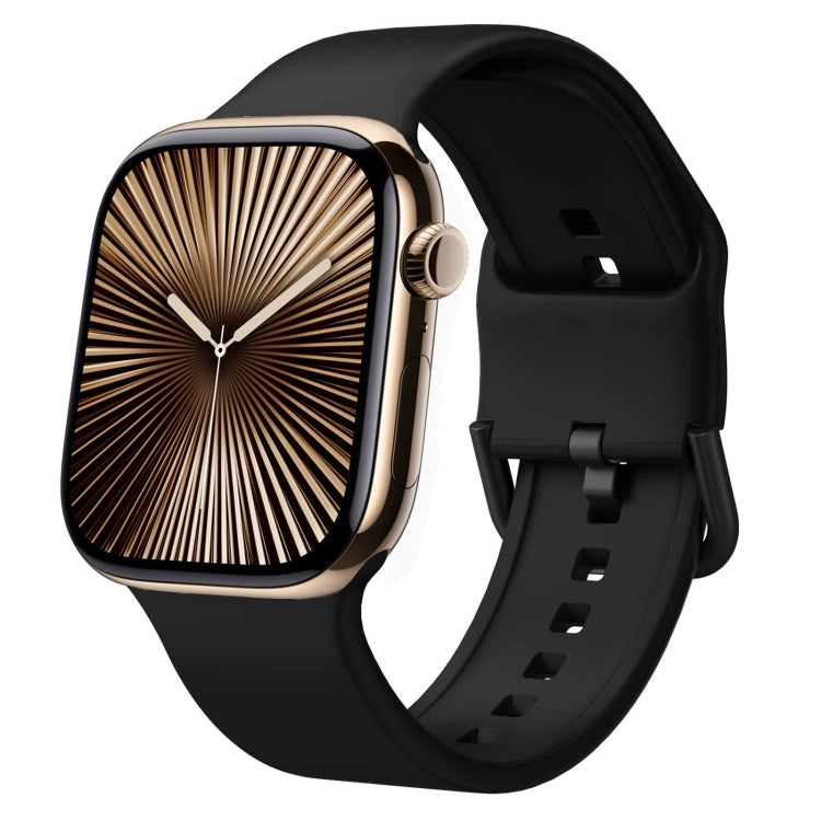 For Apple Watch Series 10 46mm Pin Buckle Silicone Watch Band(Black) - free shipping - PMC TechLife - Order now!