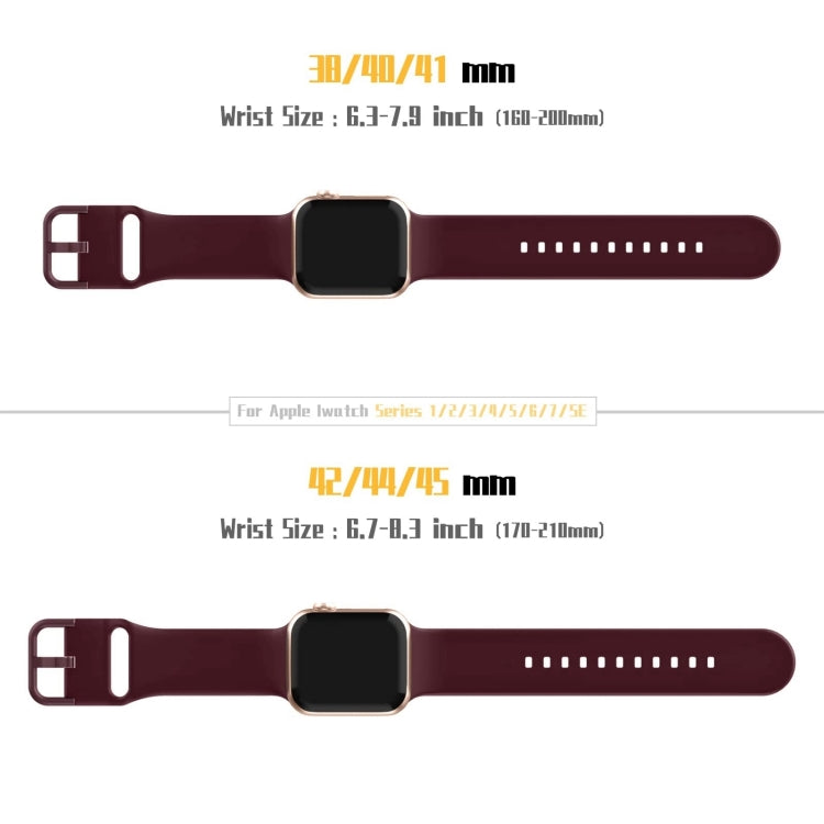 For Apple Watch Series 10 46mm Pin Buckle Silicone Watch Band(Wine Red) - free shipping - PMC TechLife - Order now!