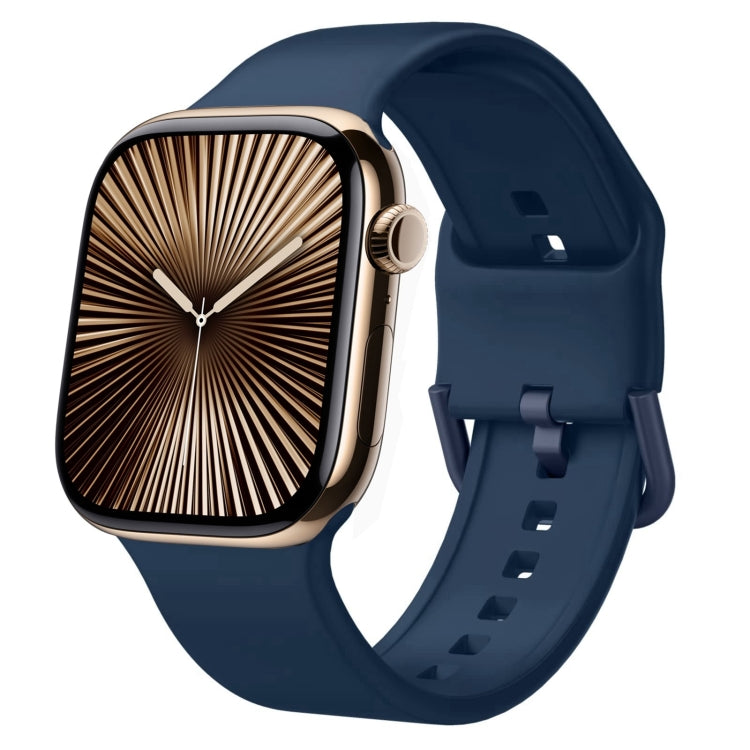 For Apple Watch Series 10 46mm Pin Buckle Silicone Watch Band(Abyss Blue) - free shipping - PMC TechLife - Order now!