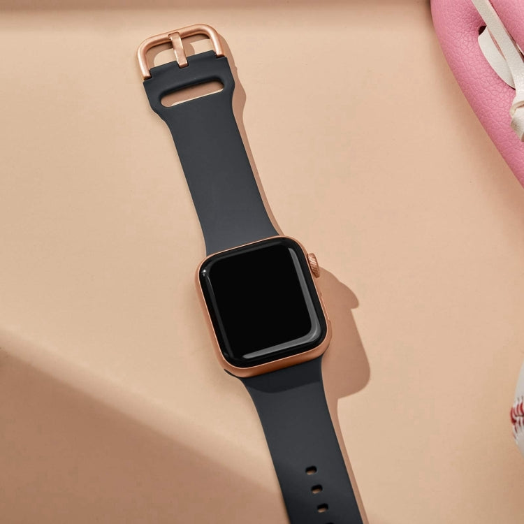 For Apple Watch Series 10 46mm Pin Buckle Silicone Watch Band(Dark Grey) - free shipping - PMC TechLife - Order now!