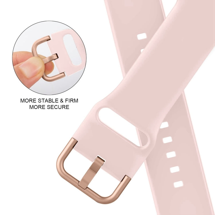 For Apple Watch Series 10 42mm Pin Buckle Silicone Watch Band(Pink Sand) - free shipping - PMC TechLife - Order now!