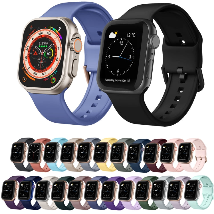 For Apple Watch 38mm Pin Buckle Silicone Watch Band(Violet Gray) - free shipping - PMC TechLife - Order now!
