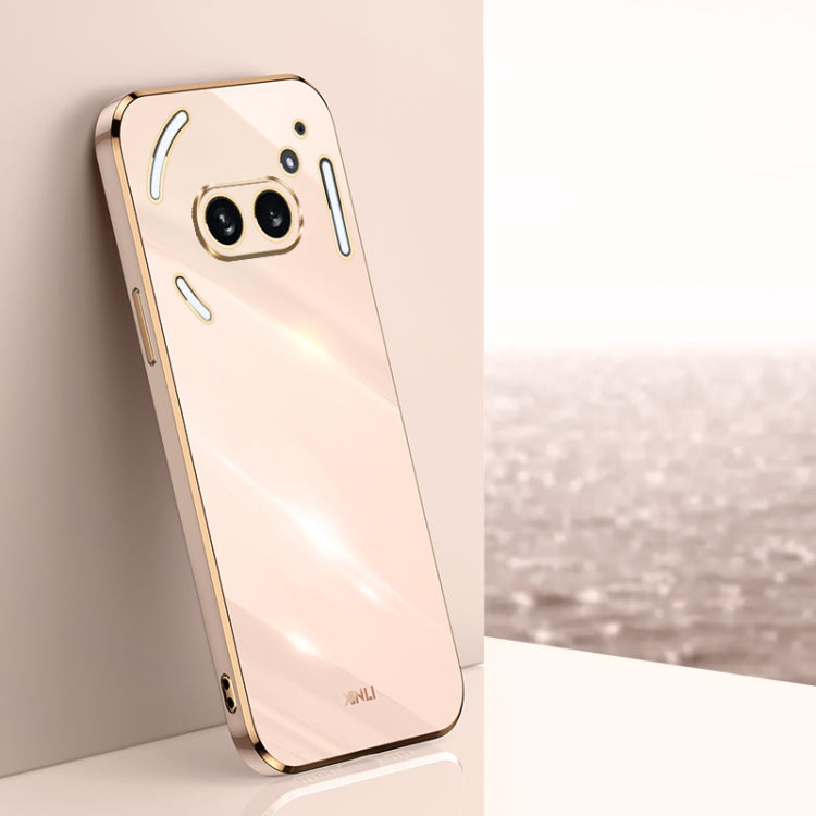 For Nothing Phone 2A XINLI Straight Edge 6D Electroplate TPU Phone Case(Pink) - free shipping - PMC Jewellery - Order now!