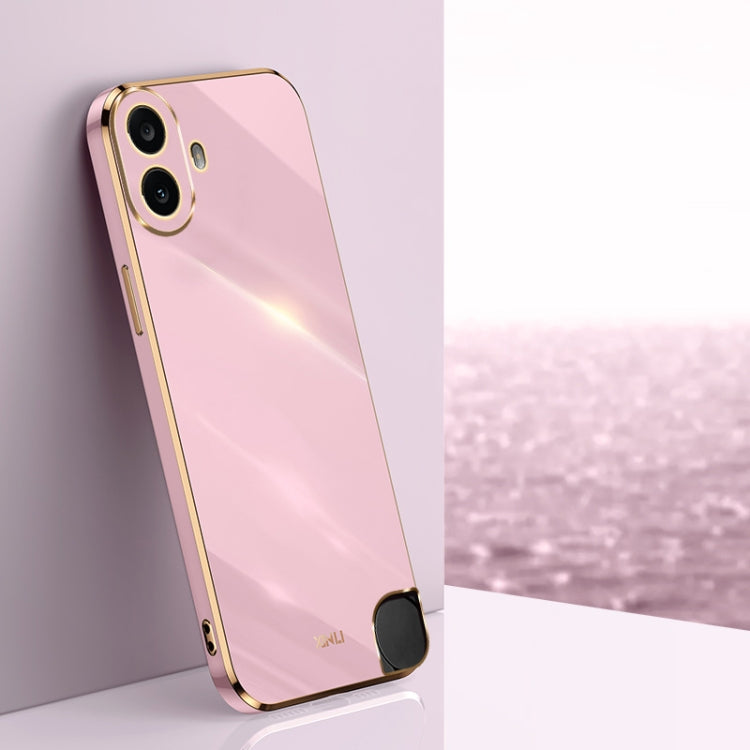 For Nothing CMF Phone 1 XINLI Straight Edge 6D Electroplate TPU Phone Case(Cherry Purple) - free shipping - PMC Jewellery - Order now!