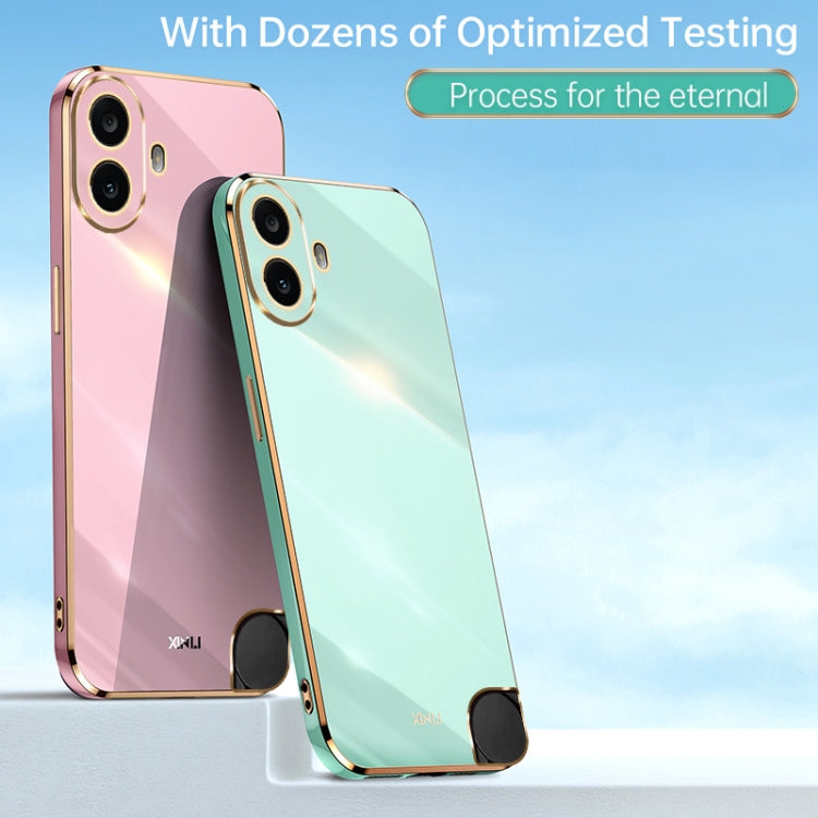 For Nothing CMF Phone 1 XINLI Straight Edge 6D Electroplate TPU Phone Case(Cherry Purple) - free shipping - PMC Jewellery - Order now!
