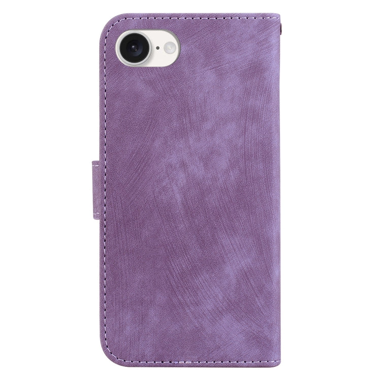 For iPhone 16e Little Tiger Embossed Leather Phone Case(Purple) - iPhone 16e Cases by PMC TechLife | Online Shopping South Africa | PMC TechLife | Buy Now Pay Later Mobicred