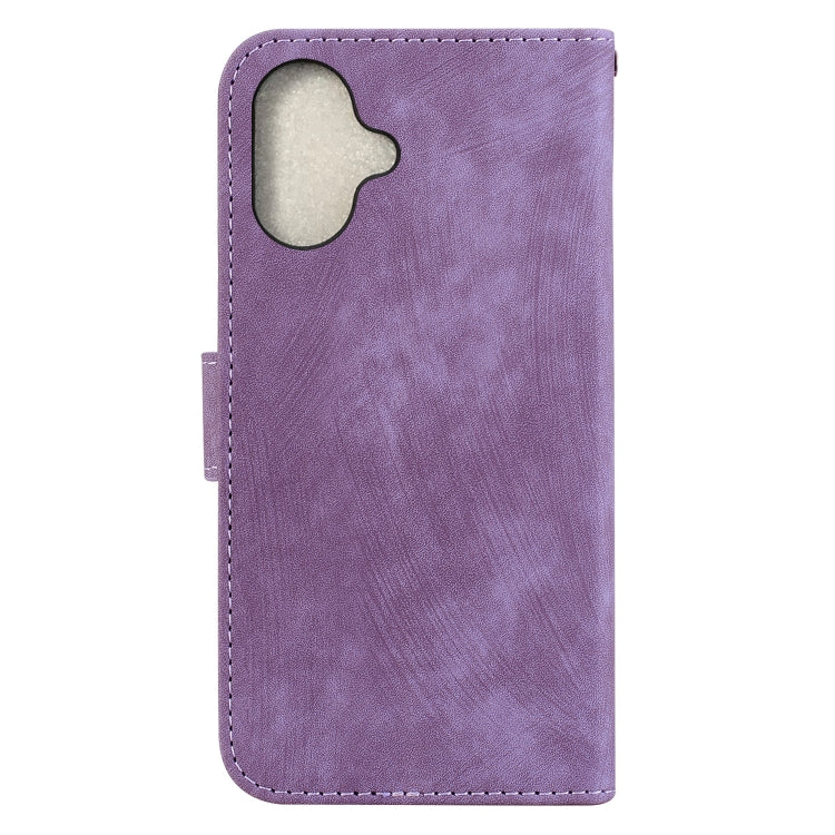 For iPhone 16 Plus Little Tiger Embossed Leather Phone Case(Purple) - free shipping - PMC TechLife - Order now!