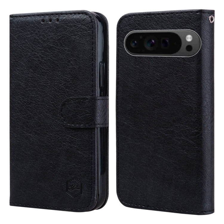 For Google Pixel 9 Skin Feeling Oil Leather Texture PU + TPU Phone Case(Black) - free shipping - PMC TechLife - Order now!