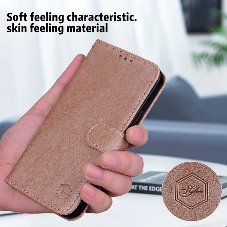 For Google Pixel 9 Pro Skin Feeling Oil Leather Texture PU + TPU Phone Case(Champagne) - Google Cases by PMC TechLife | Online Shopping South Africa | PMC TechLife | Buy Now Pay Later Mobicred