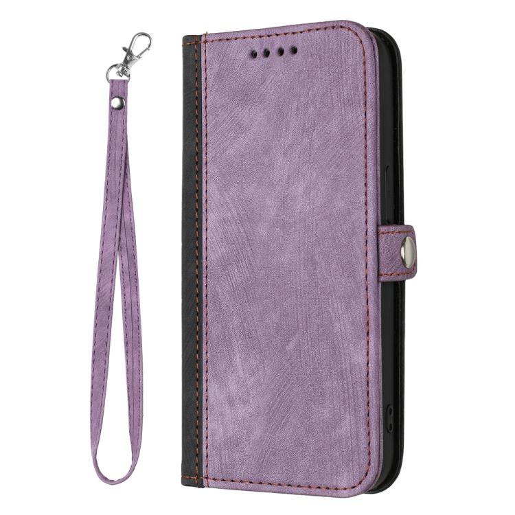 For iPhone 17 Side Buckle Double Fold Hand Strap Leather Phone Case(Purple) - free shipping - PMc TechLife - Order now!