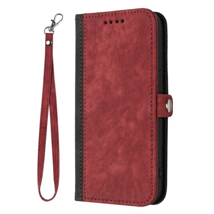 For Motorola Edge 5G 2024 Side Buckle Double Fold Hand Strap Leather Phone Case(Red) - Motorola Cases by PMC Jewellery | Online Shopping South Africa | PMC Jewellery | Buy Now Pay Later Mobicred
