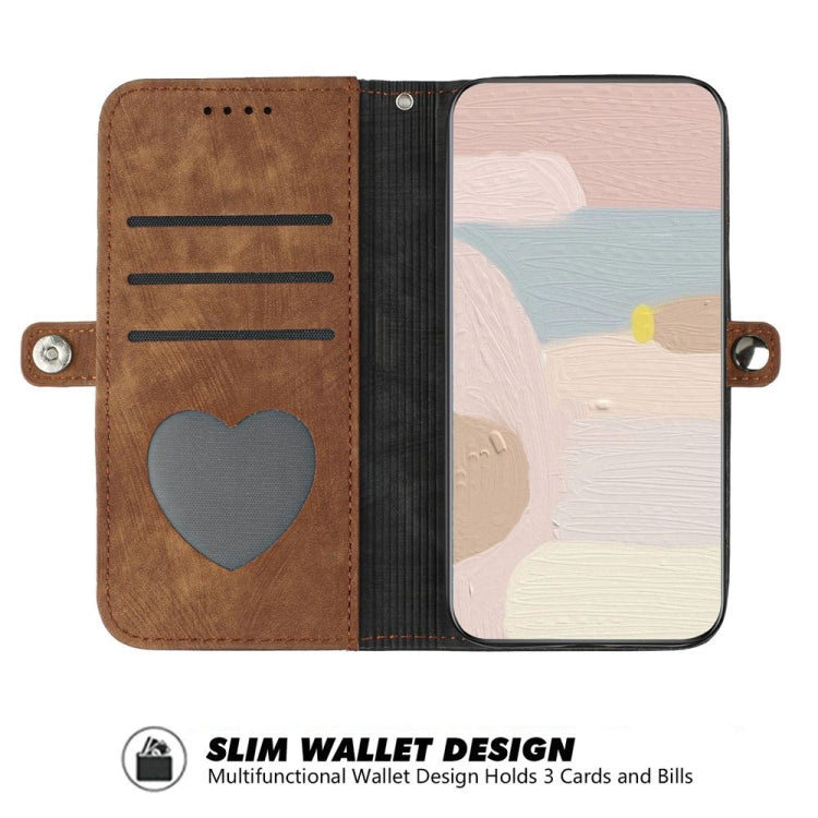 For Motorola Edge 5G 2024 Side Buckle Double Fold Hand Strap Leather Phone Case(Brown) - Motorola Cases by PMC Jewellery | Online Shopping South Africa | PMC Jewellery | Buy Now Pay Later Mobicred