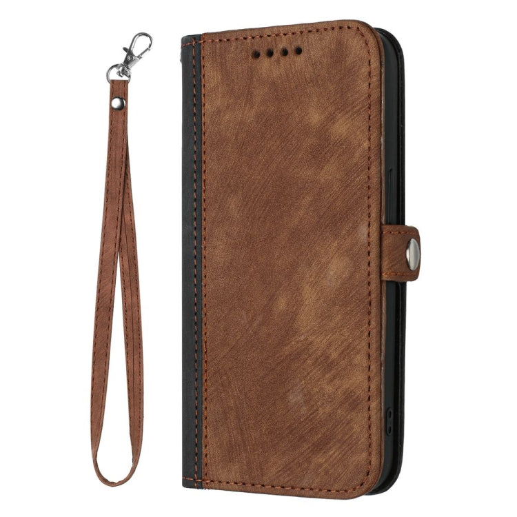 For Motorola Moto G Power 5G 2024 Side Buckle Double Fold Hand Strap Leather Phone Case(Brown) - Motorola Cases by PMC Jewellery | Online Shopping South Africa | PMC Jewellery | Buy Now Pay Later Mobicred