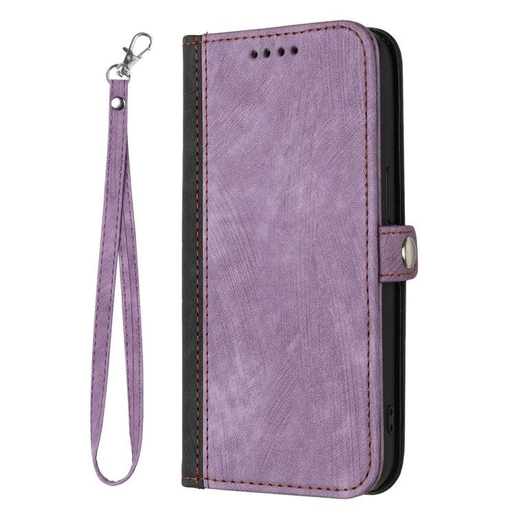 For Motorola Moto G Power 5G 2024 Side Buckle Double Fold Hand Strap Leather Phone Case(Purple) - Motorola Cases by PMC Jewellery | Online Shopping South Africa | PMC Jewellery | Buy Now Pay Later Mobicred