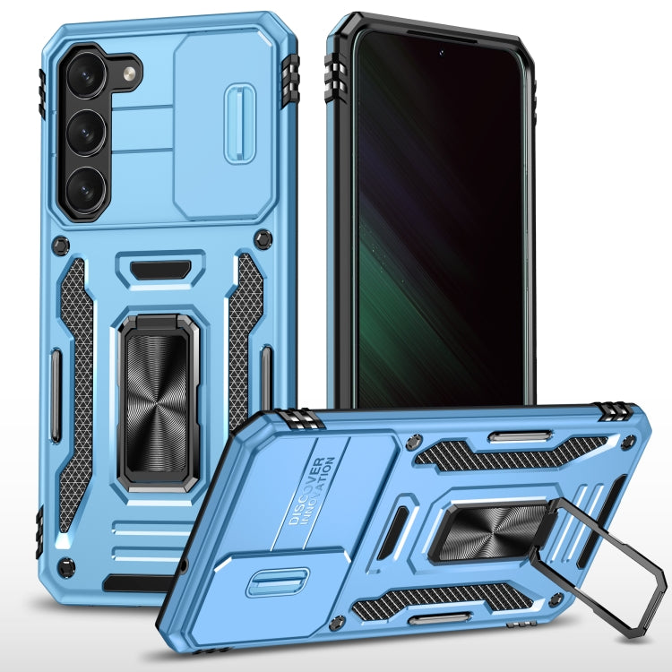 For Samsung Galaxy S24 5G Armor PC + TPU Camera Shield Phone Case(Light Blue) - free shipping - PMC TechLife - Order now!