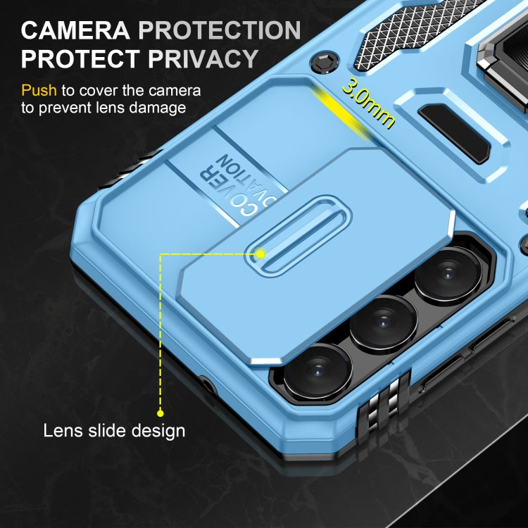 For Samsung Galaxy S24 5G Armor PC + TPU Camera Shield Phone Case(Light Blue) - free shipping - PMC TechLife - Order now!