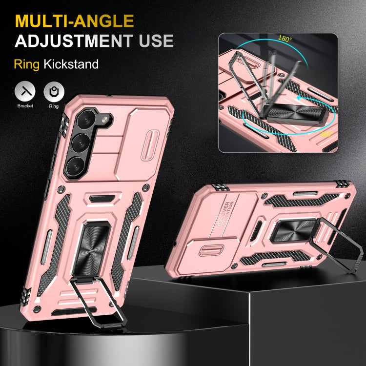 For Samsung Galaxy S24 5G Armor PC + TPU Camera Shield Phone Case(Rose Gold) - Galaxy S24 5G Cases by PMC TechLife | Online Shopping South Africa | PMC TechLife