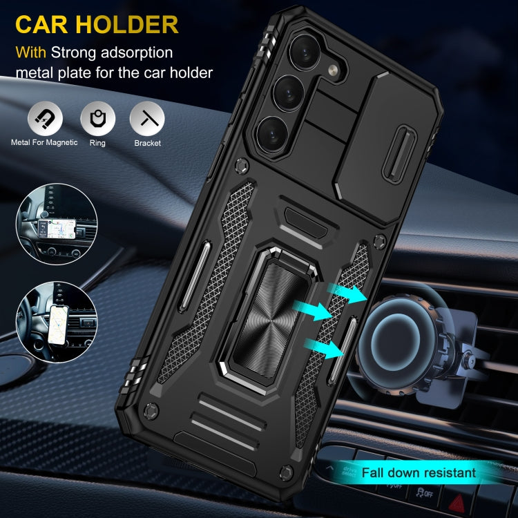 For Samsung Galaxy S24+ 5G Armor PC + TPU Camera Shield Phone Case(Black) - free shipping - PMC TechLife - Order now!