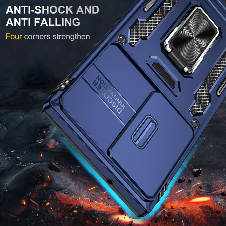 For Samsung Galaxy S24 Ultra 5G Armor PC + TPU Camera Shield Phone Case(Navy Blue) - Galaxy S24 Ultra 5G Cases by PMC TechLife | Online Shopping South Africa | PMC TechLife