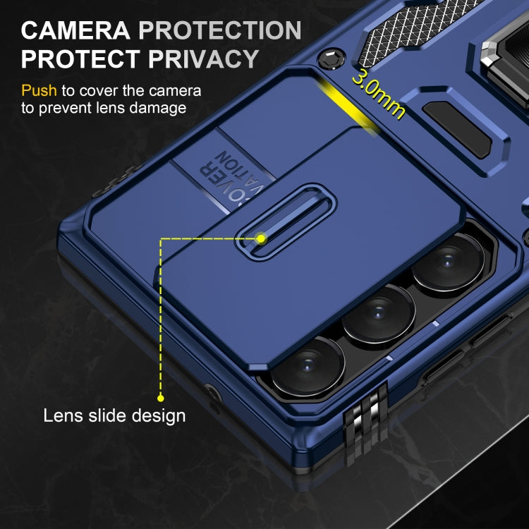 For Samsung Galaxy S24 Ultra 5G Armor PC + TPU Camera Shield Phone Case(Navy Blue) - Galaxy S24 Ultra 5G Cases by PMC TechLife | Online Shopping South Africa | PMC TechLife