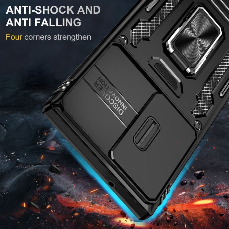For Samsung Galaxy S24 Ultra 5G Armor PC + TPU Camera Shield Phone Case(Black) - free shipping - PMC TechLife - Order now!