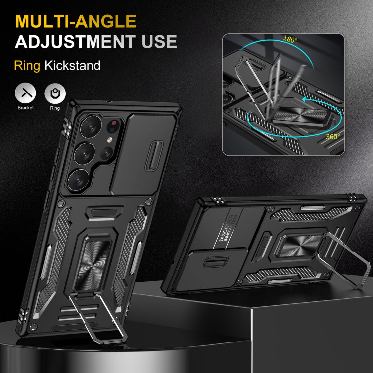 For Samsung Galaxy S24 Ultra 5G Armor PC + TPU Camera Shield Phone Case(Black) - free shipping - PMC TechLife - Order now!