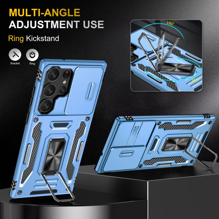 For Samsung Galaxy S24 Ultra 5G Armor PC + TPU Camera Shield Phone Case(Light Blue) - free shipping - PMC TechLife - Order now!