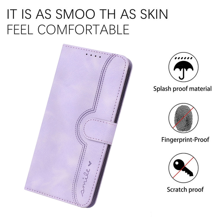 For Huawei Pura 70 Pro/70 Pro+ Heart Pattern Skin Feel Leather Phone Case(Purple) - Huawei Cases by PMC Jewellery | Online Shopping South Africa | PMC Jewellery | Buy Now Pay Later Mobicred