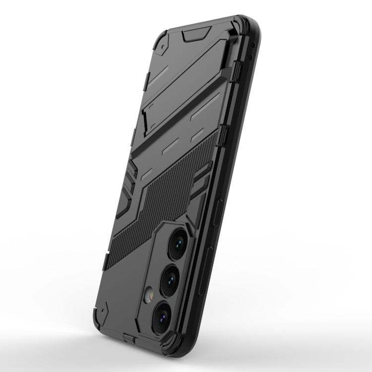 For Samsung Galaxy S24 5G Punk Armor 2 in 1 PC + TPU Shockproof Phone Case with Invisible Holder(Black) - Galaxy S24 5G Cases by PMC TechLife | Online Shopping South Africa | PMC TechLife