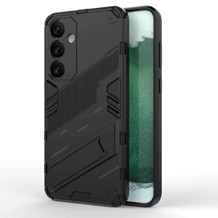 For Samsung Galaxy S24+ 5G Punk Armor 2 in 1 PC + TPU Shockproof Phone Case with Invisible Holder(Black) - Galaxy S24+ 5G Cases by PMC TechLife | Online Shopping South Africa | PMC TechLife