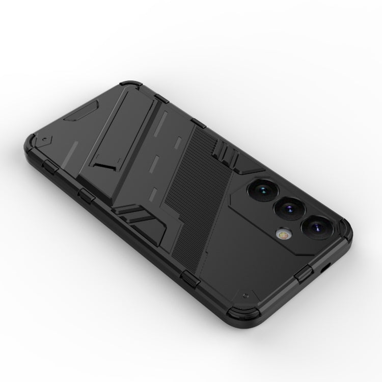 For Samsung Galaxy S24+ 5G Punk Armor 2 in 1 PC + TPU Shockproof Phone Case with Invisible Holder(Black) - Galaxy S24+ 5G Cases by PMC TechLife | Online Shopping South Africa | PMC TechLife