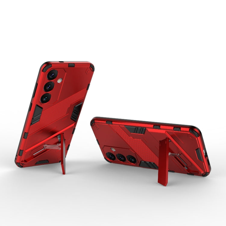 For Samsung Galaxy S24+ 5G Punk Armor 2 in 1 PC + TPU Shockproof Phone Case with Invisible Holder(Red) - Galaxy S24+ 5G Cases by PMC TechLife | Online Shopping South Africa | PMC TechLife