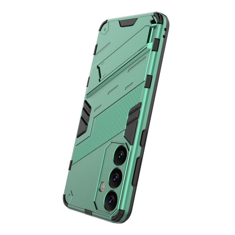 For Samsung Galaxy S24+ 5G Punk Armor 2 in 1 PC + TPU Shockproof Phone Case with Invisible Holder(Green) - Galaxy S24+ 5G Cases by PMC TechLife | Online Shopping South Africa | PMC TechLife | Buy Now Pay Later Mobicred