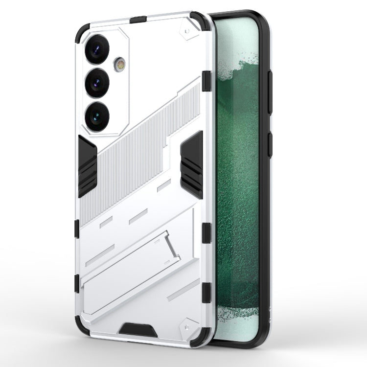 For Samsung Galaxy S24+ 5G Punk Armor 2 in 1 PC + TPU Shockproof Phone Case with Invisible Holder(White) - free shipping - PMC TechLife - Order now!
