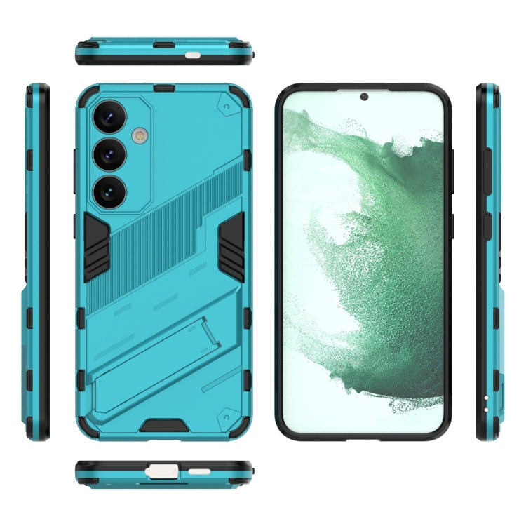 For Samsung Galaxy S24+ 5G Punk Armor 2 in 1 PC + TPU Shockproof Phone Case with Invisible Holder(Blue) - free shipping - PMC TechLife - Order now!
