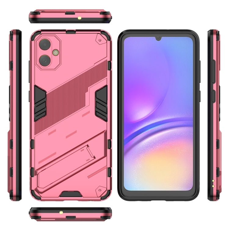For Samsung Galaxy A05 4G Punk Armor 2 in 1 PC + TPU Shockproof Phone Case with Invisible Holder(Light Red) - Galaxy Phone Cases by PMC TechLife | Online Shopping South Africa | PMC TechLife