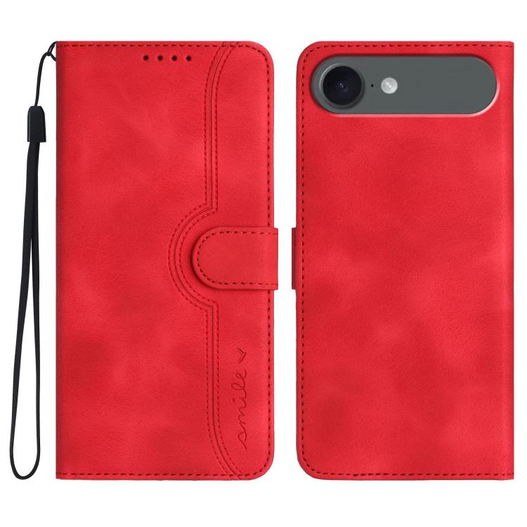 For iPhone 17 Air Heart Pattern Skin Feel Leather Phone Case(Red) - free shipping - PMc TechLife - Order now!
