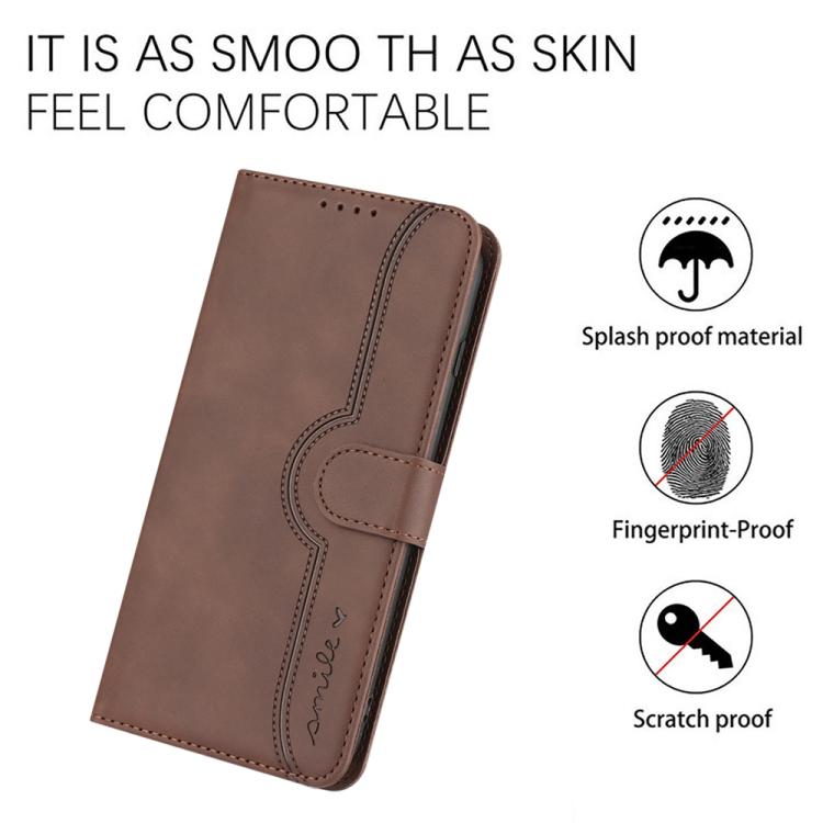 For iPhone 17 Air Heart Pattern Skin Feel Leather Phone Case(Brown) - free shipping - PMc TechLife - Order now!