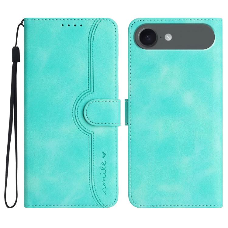 For iPhone 17 Air Heart Pattern Skin Feel Leather Phone Case(Light Blue) - free shipping - PMc TechLife - Order now!